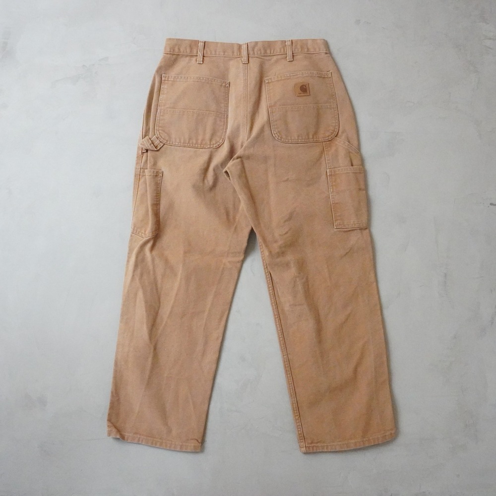 Vintage Carhartt Carpenter Pants 34x30 Mens Brown Loose Fit Duck Canvas Workwear